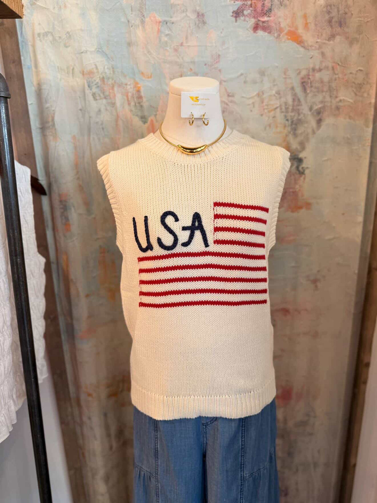 USA Knit Sweater Top