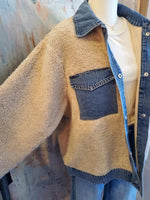 Beige Denim Wool Jacket