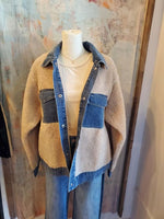 Beige Denim Wool Jacket