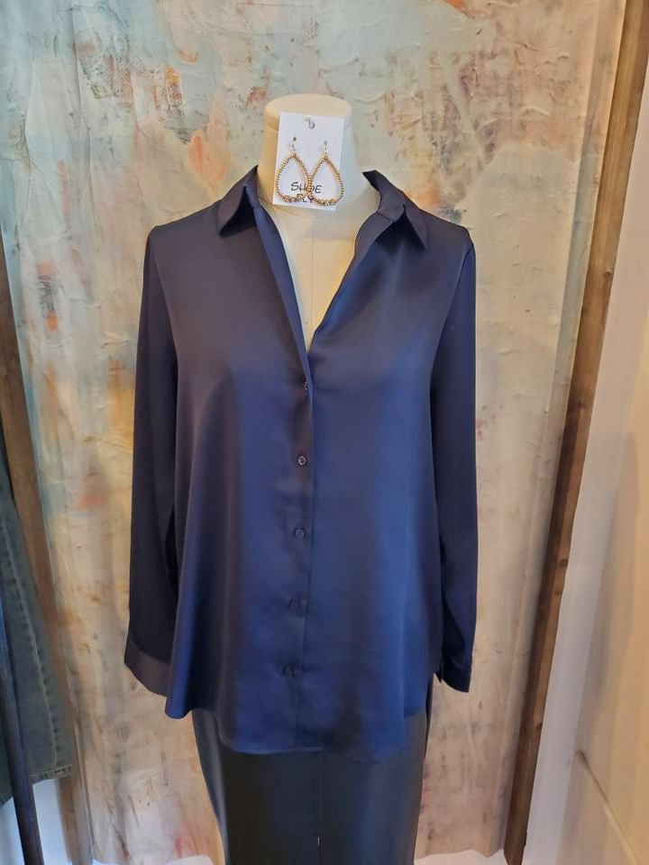 Satin Button down Blouse