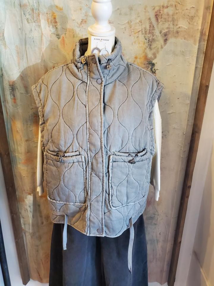 Sleeveless Quilt Vest Jacket