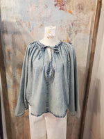 Bell Sleeve Denim Top