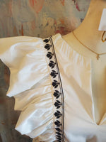 Contrast Embroidery Top_