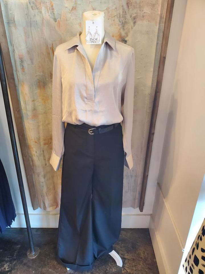 Woven Pant with Flare Leg