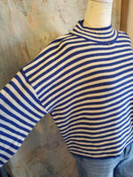 Blue/cream Strip Sweater