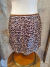 Leopard Sequin Mini Skirt