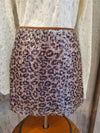 Leopard Sequin Mini Skirt