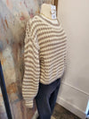 Stripe Crop Knit Sweater Top