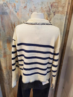 Stripe Detail Edge Sweater Top