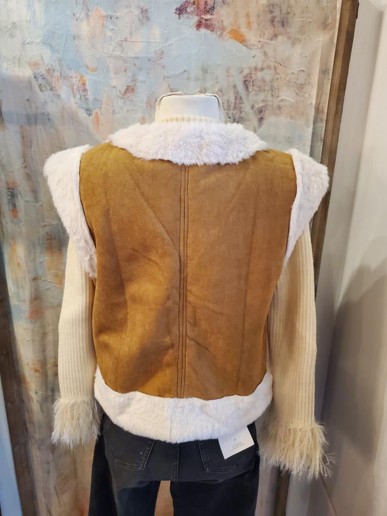 Shearling Suede Vest