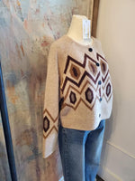 Diamond Print Cardigan Sweater