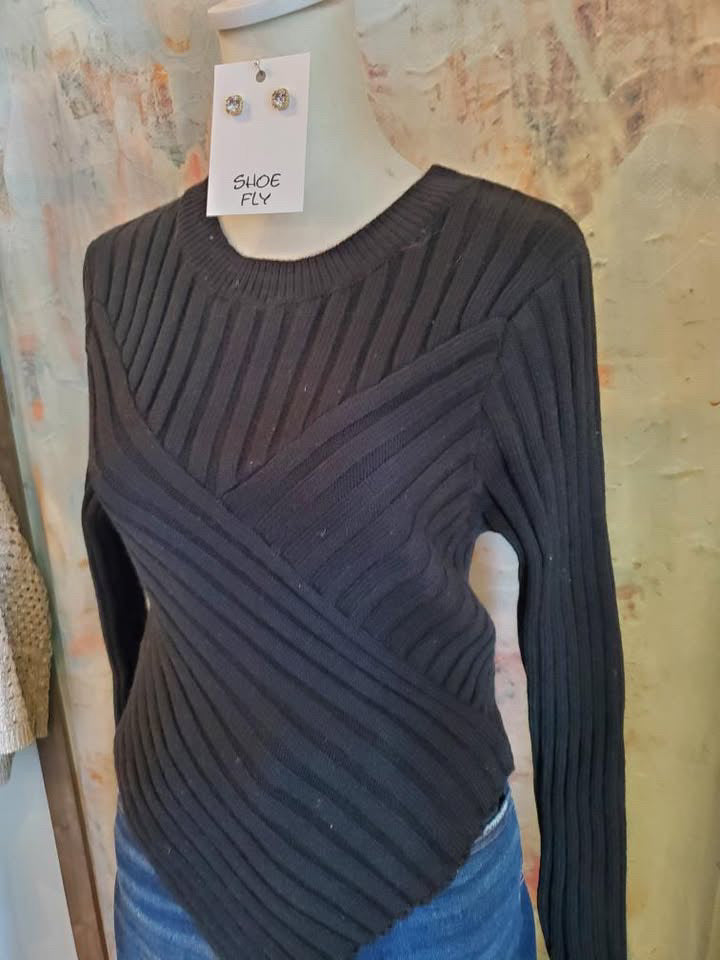 Asymmetrical Hem Sweater Top