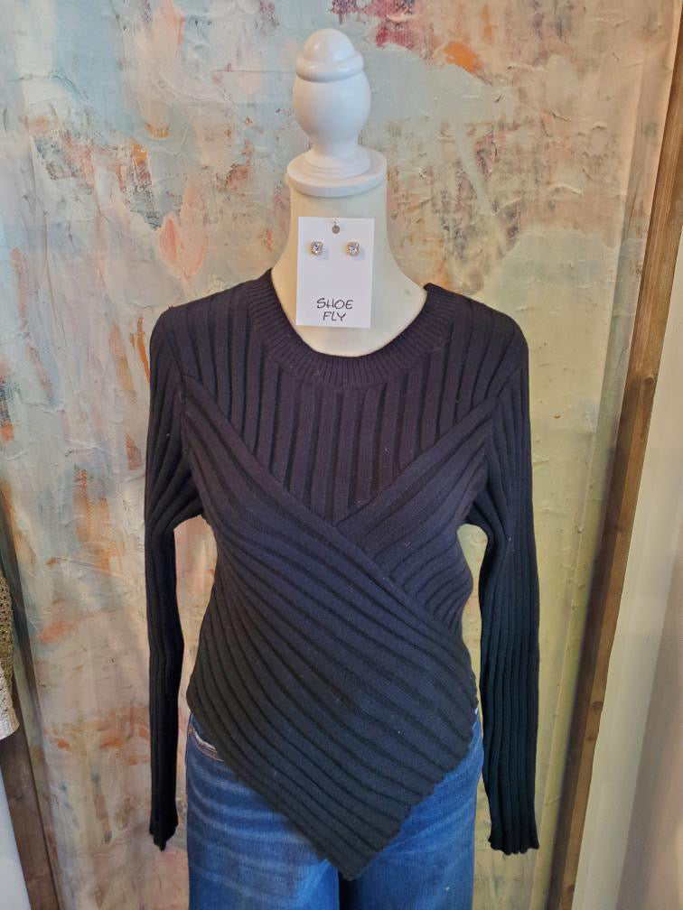 Asymmetrical Hem Sweater Top