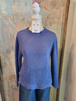 Midnight Blue Knit Sweater Top