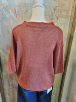 Knit Round Neck Sweater Top_