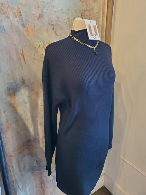 Mock Neck Sweater Dress