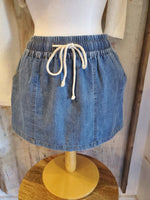 Tie Rope Drawstring Detail Skort