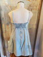 Braided Detail Tie Back Denim Dress