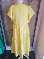 Button Front Tiered Dress