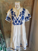 Tiered Embroidered Detail Dress