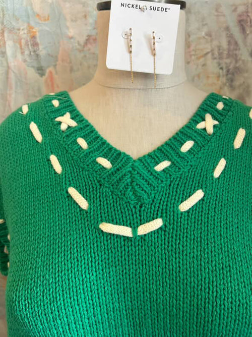 Sweater Vest with Stitch Detail
